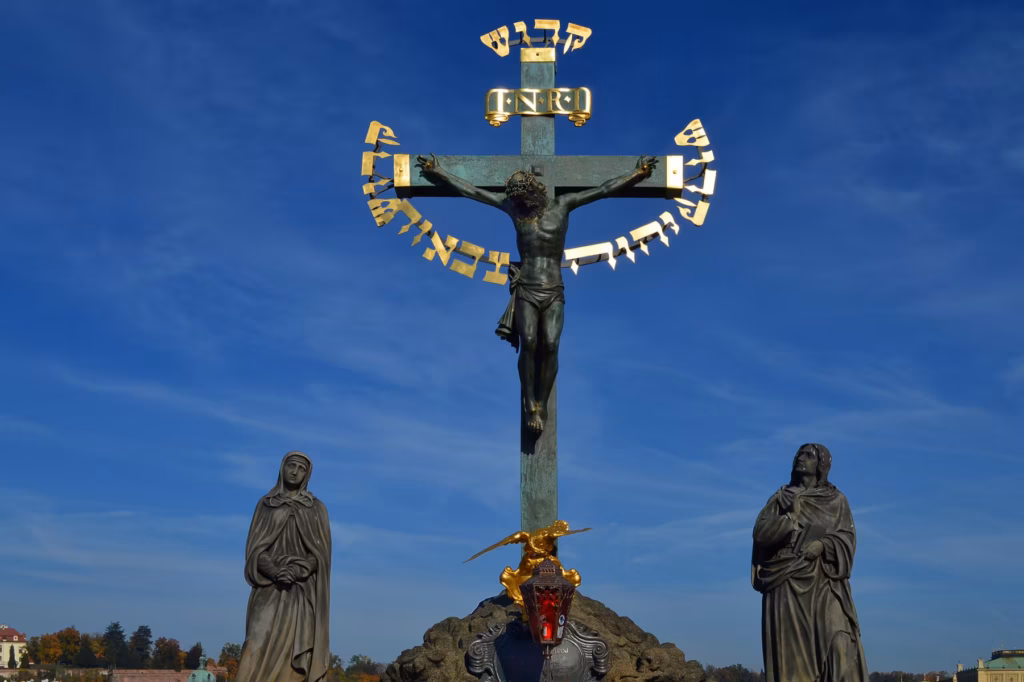 Charles Bridge over the Vltava river in Prague